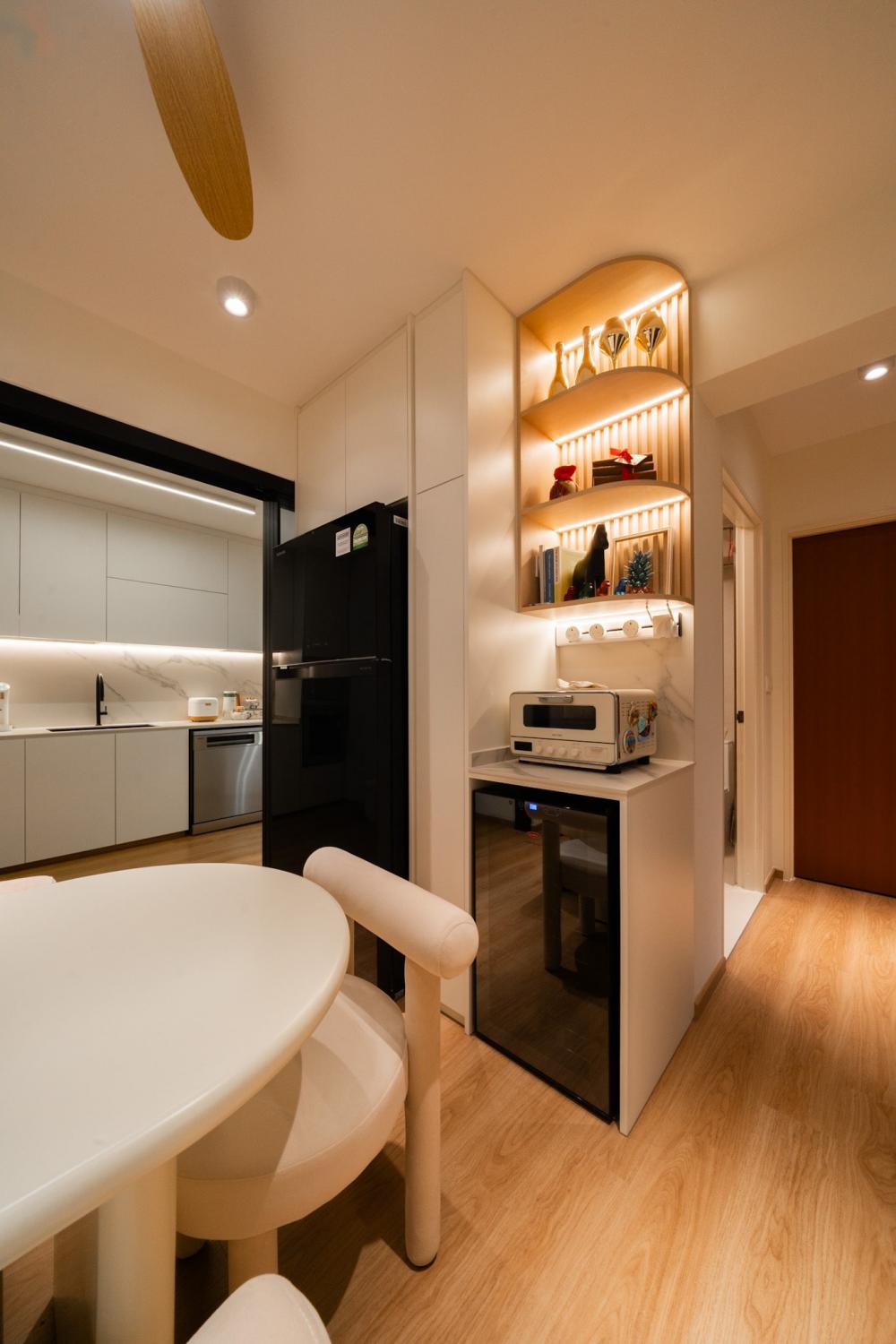 Minimalist Pantry with Drinkware and Cookware