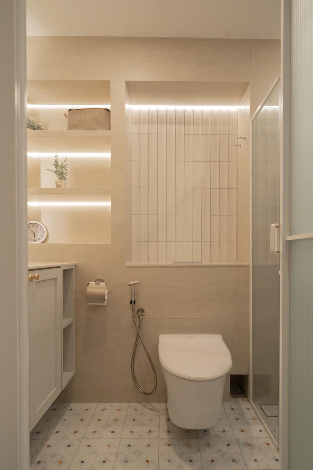 Modern Bathroom with Bathroom Storage and Bathroom Sinks