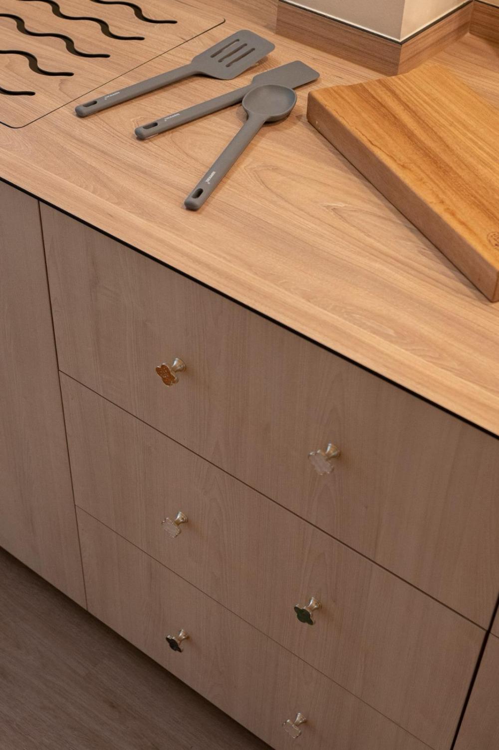 Contemporary Pantry with Tableware and Cookware