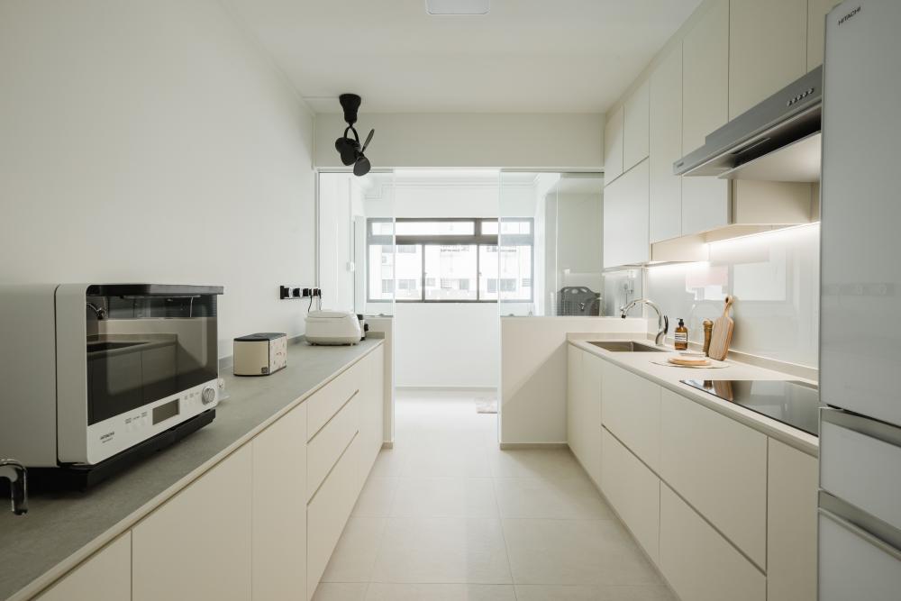 Scandinavian Kitchen with Kitchen Window and Kitchen Backsplash