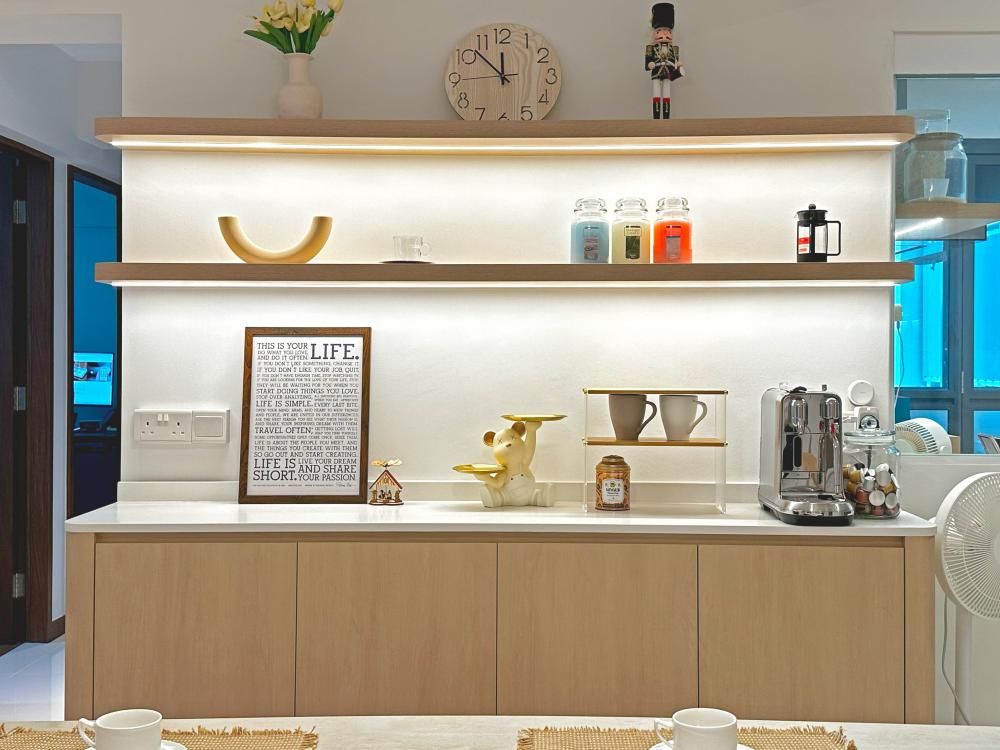 Scandinavian Pantry with Tableware and Kitchen Accessories