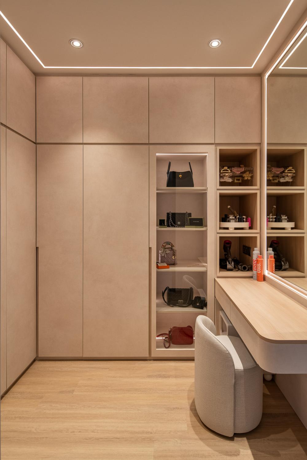 Contemporary Bedroom with Wardrobe and Bedroom Dresser
