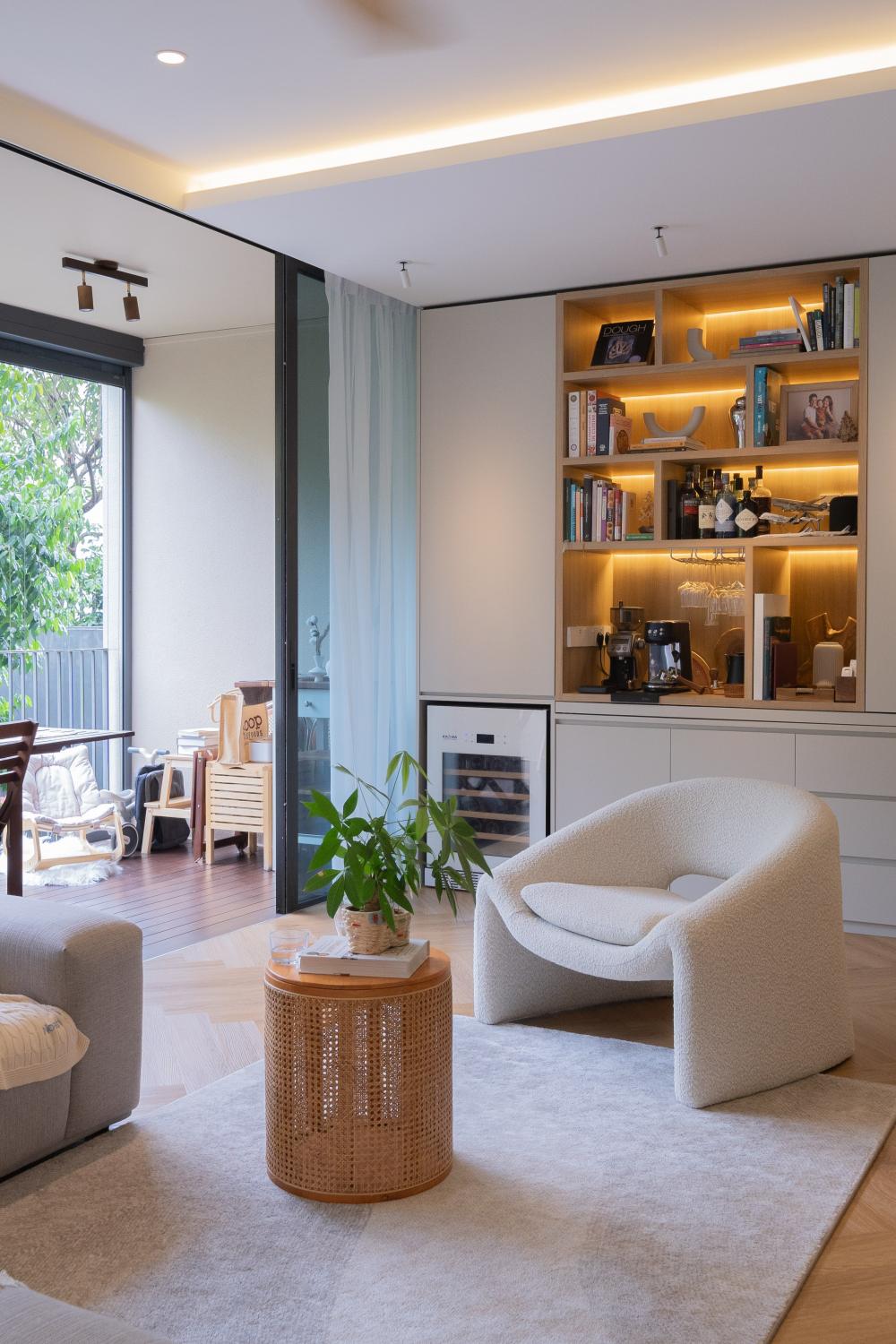 Minimalist Living Room with Sofa and Side Table
