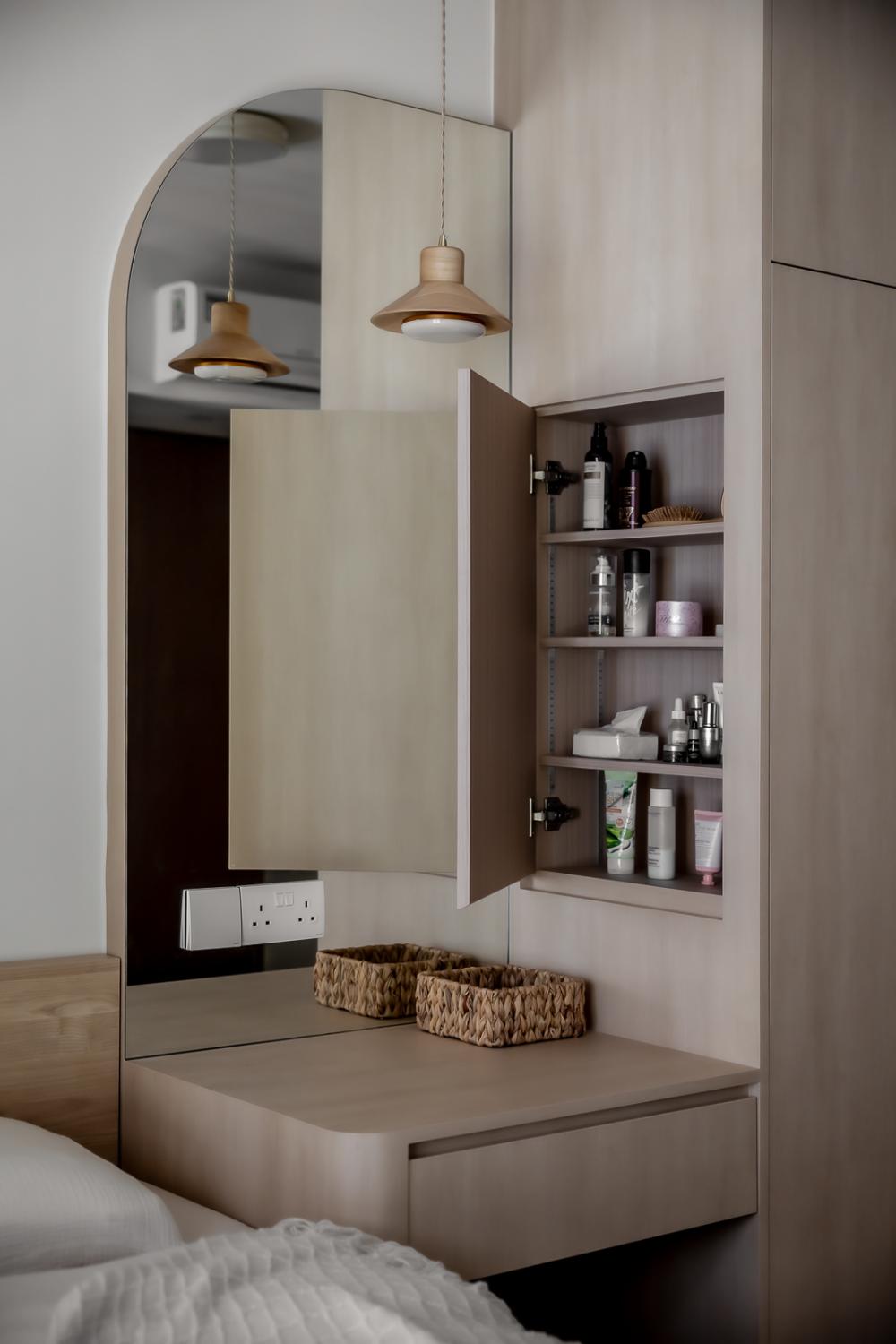 Modern Bedroom with Bedroom Dresser and Queen Bed