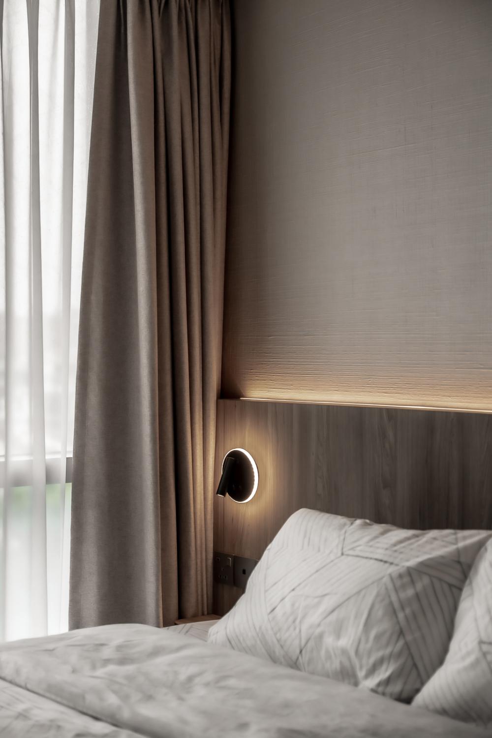 Modern Bedroom with Bedside Table and Queen Bed