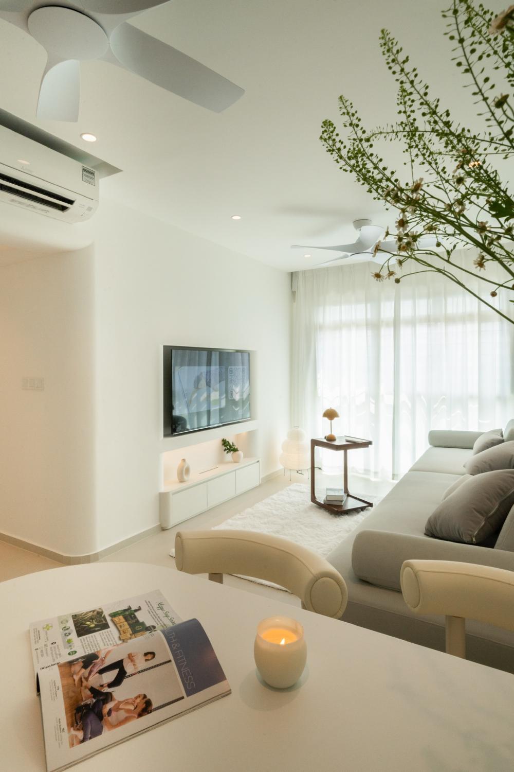 Minimalist Living Room with TV Console and Coffee Table