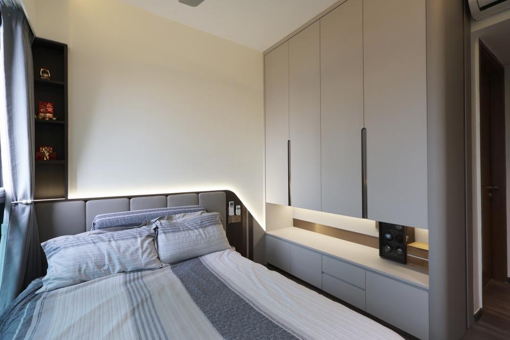 Contemporary Bedroom with Wardrobe and Closet