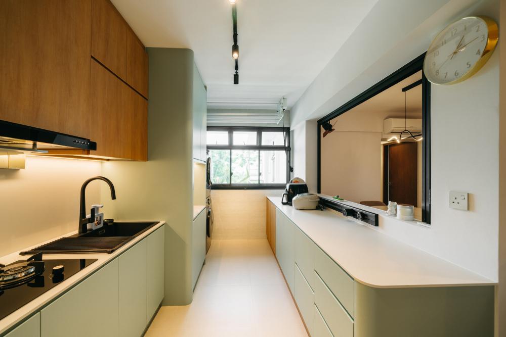Minimalist Kitchen with Countertop and Kitchen Accessories