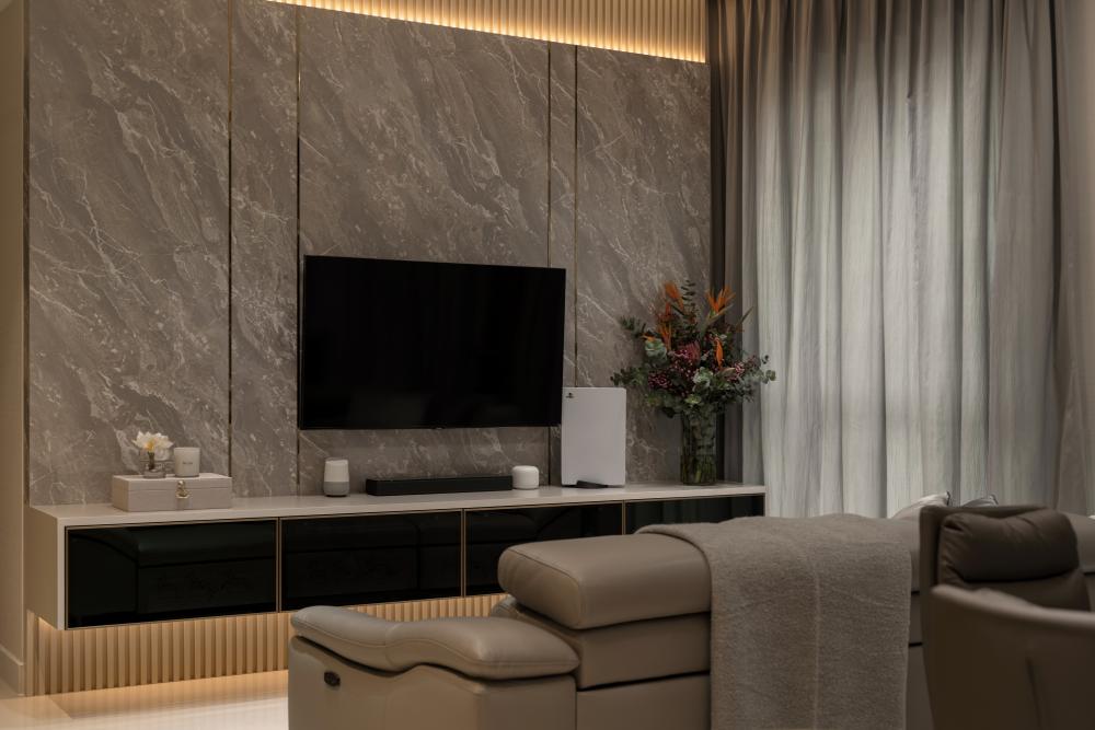 Modern Dining Room with Dining Table and Lighting