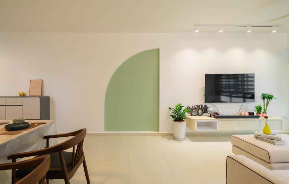 Minimalist Living Room with Sofa and Coffee Table