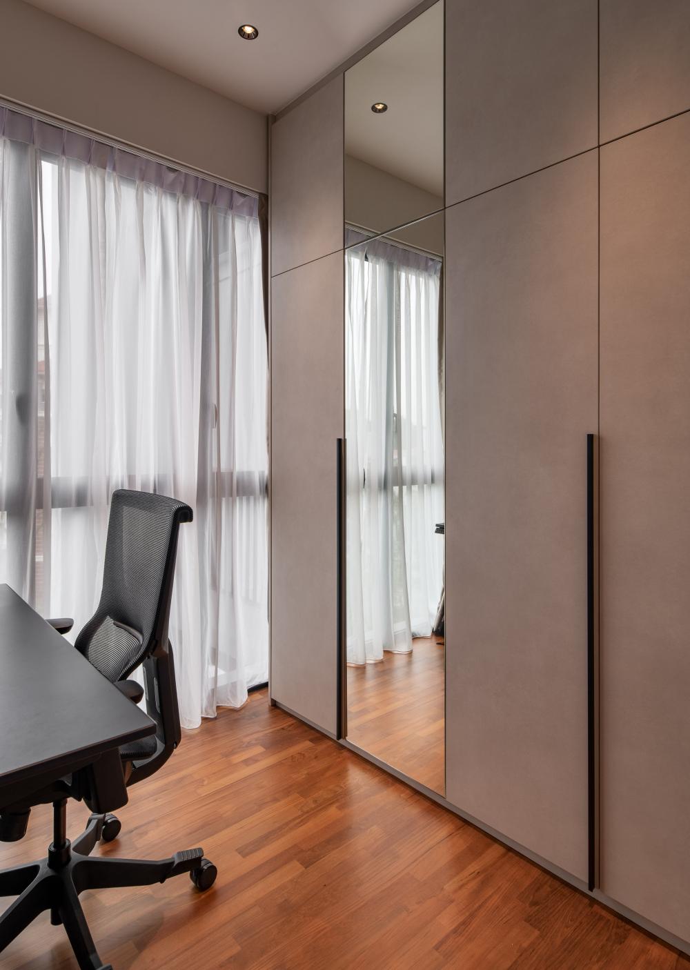 Modern Gaming Room with TV Console and Sofa