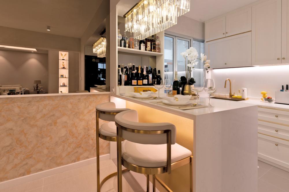 Modern Home Bar with Countertop and Bar Counter