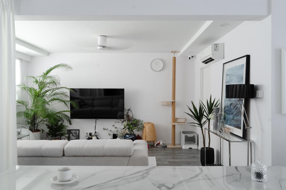 Modern Living Room with Sofa and Side Table