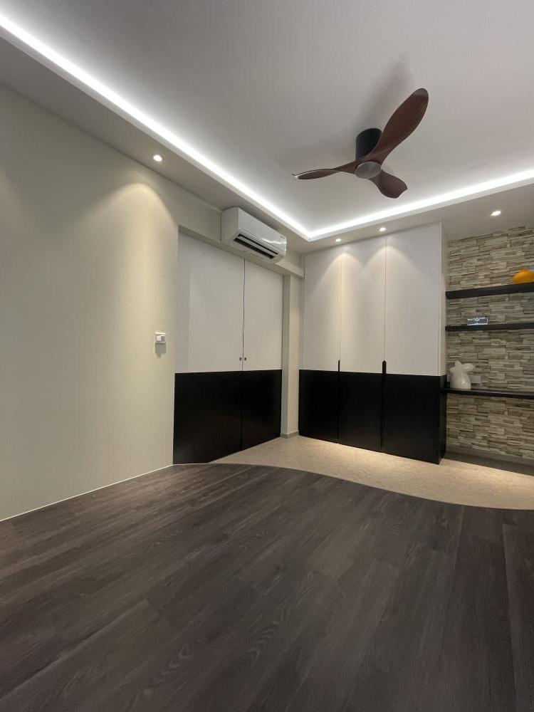Modern Bedroom with Cove Lighting and Wardrobe
