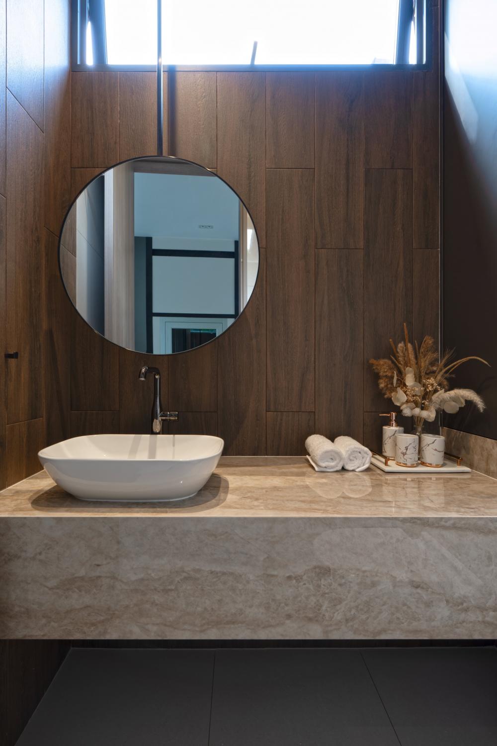 Modern Bathroom with Mirror and Bathroom Mirrors