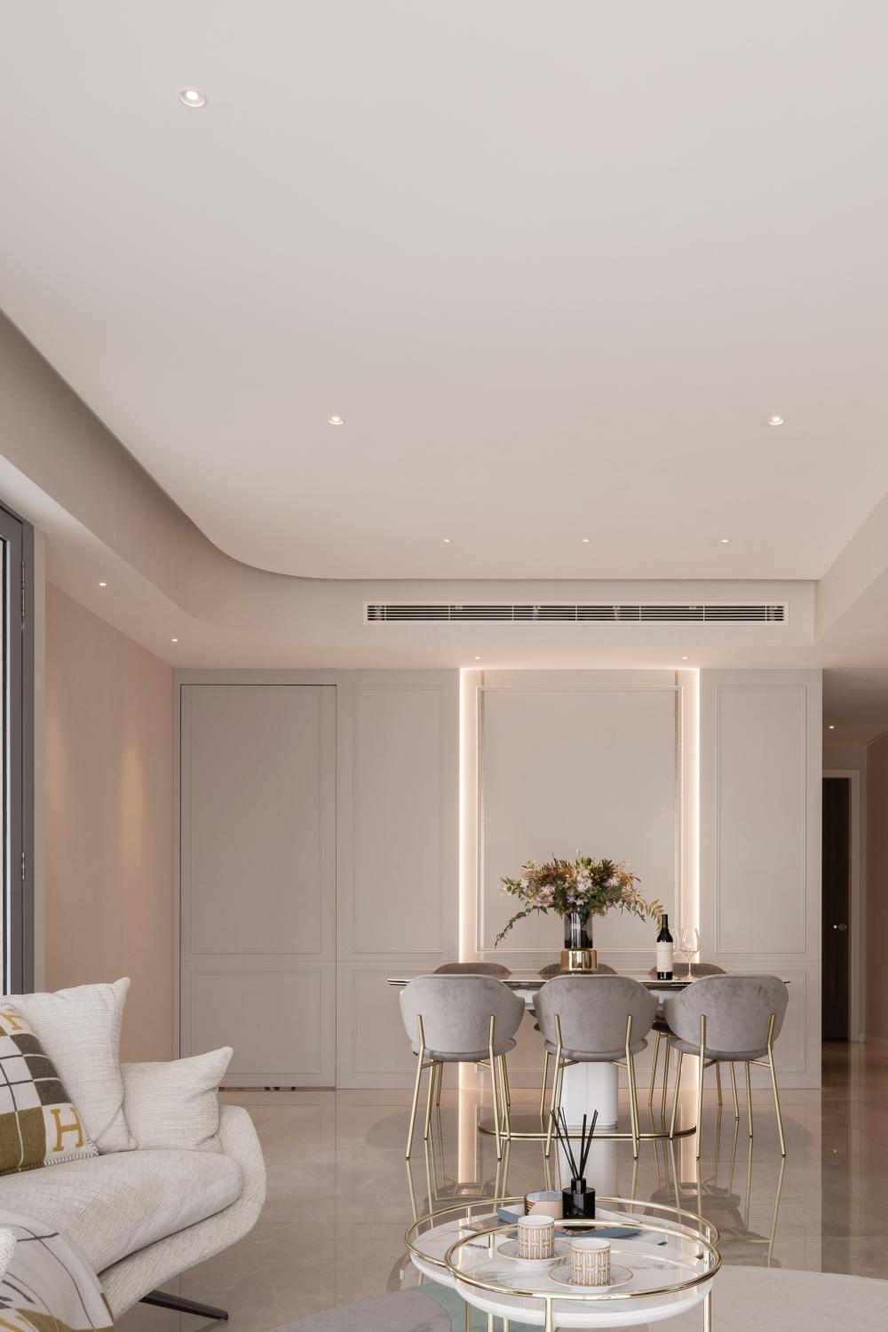 Modern Bedroom with Queen Bed and Single Bed