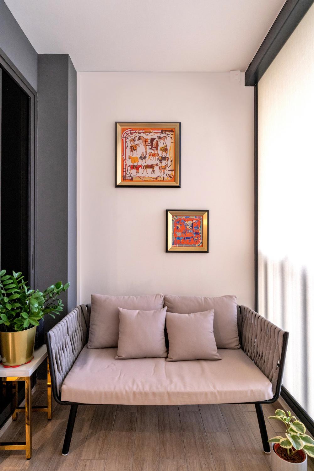 Modern Entryway with Mirror and Shoe Cabinets