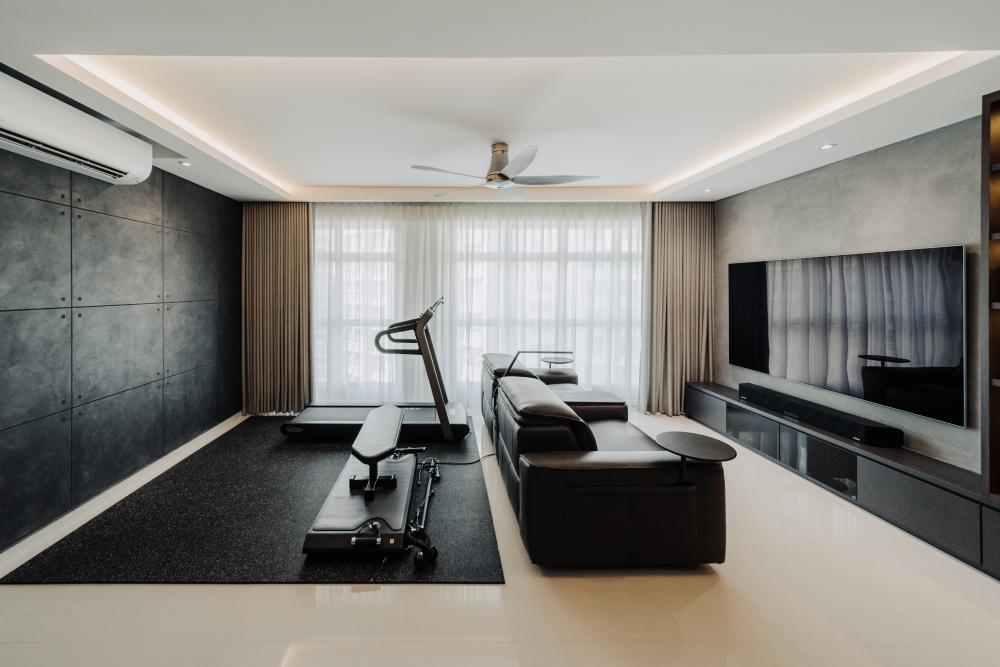 Contemporary Living Room with Sofa and Side Table