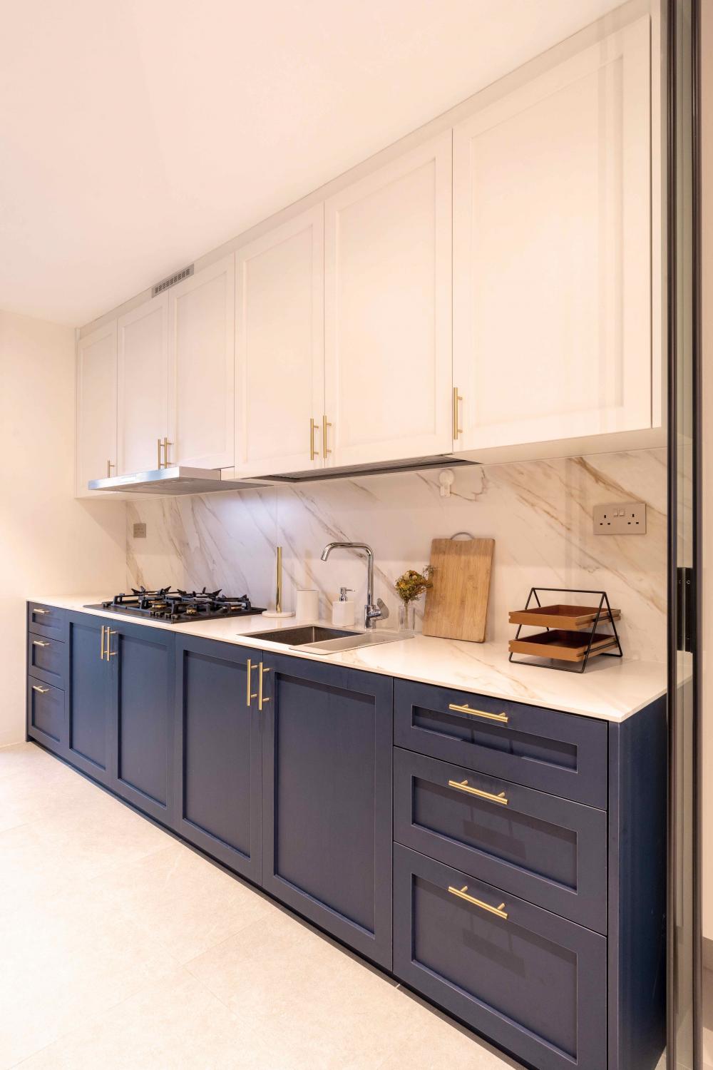 Modern Home Bar with Bar Counter and Drinkware