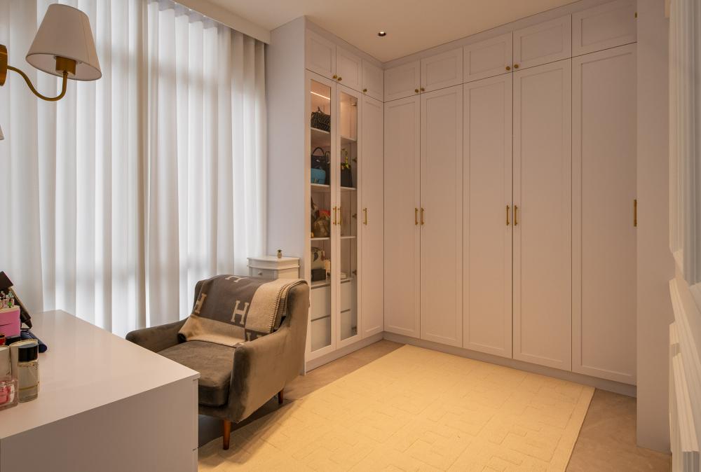 Contemporary Bedroom with Ceiling Light and Wardrobe