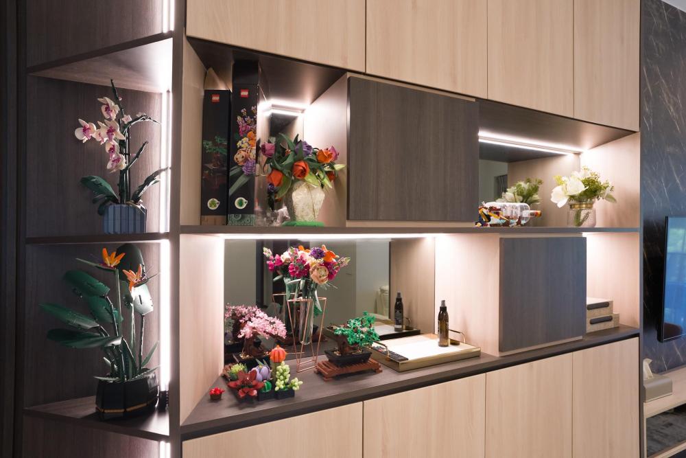 Modern Home Bar with Bar Counter and Drawer Units