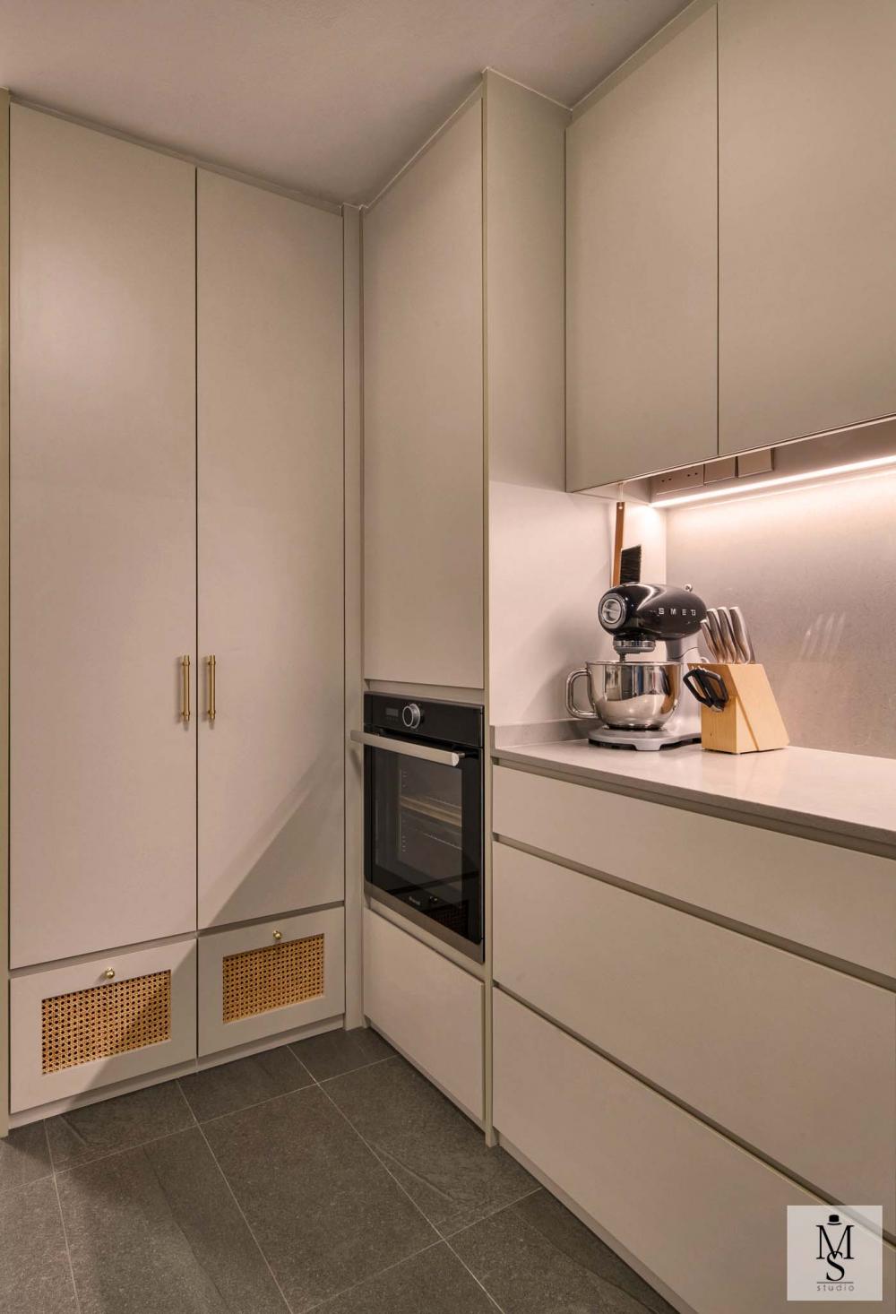 Modern Entryway with Shoe Cabinets and Doormats