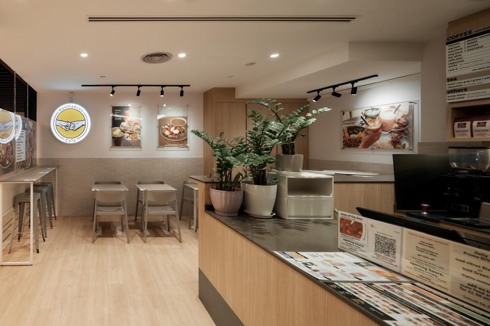 Scandinavian Restaurant with Dining Table and Dining Chairs