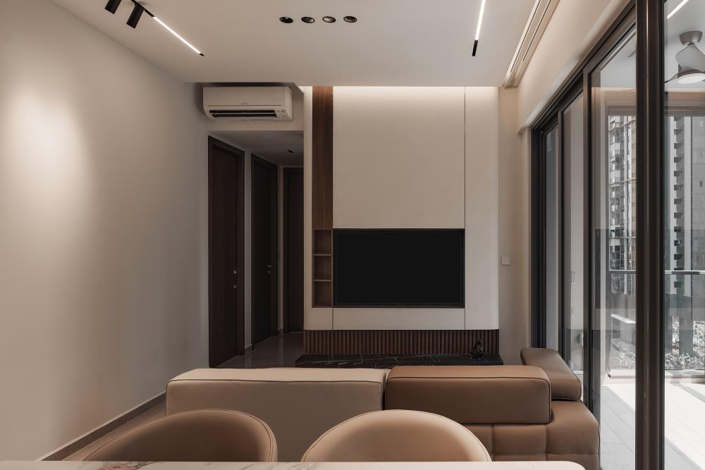 Modern Living Room with TV Console and Sofa
