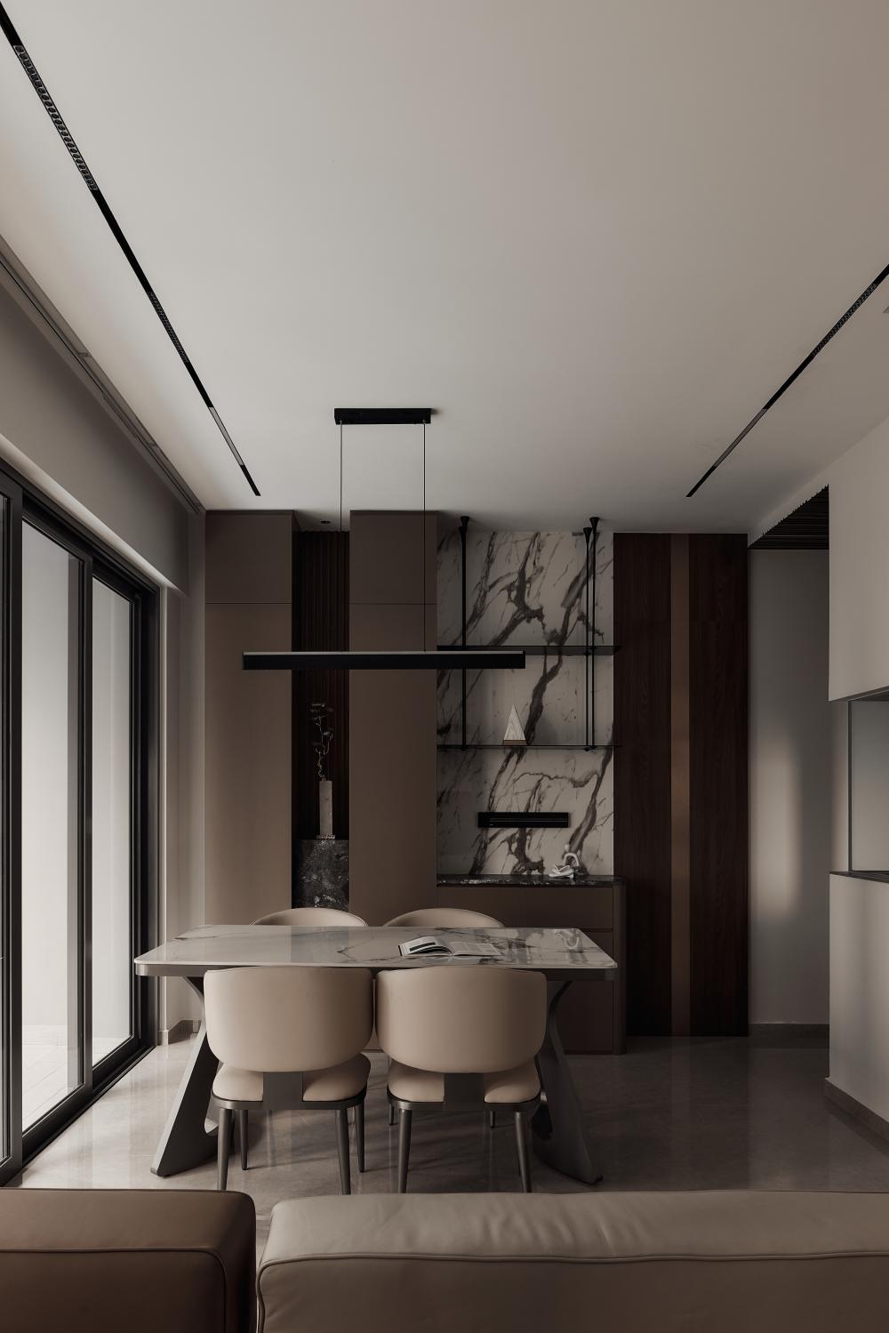 Modern Dining Room with Dining Table and Dining Chairs
