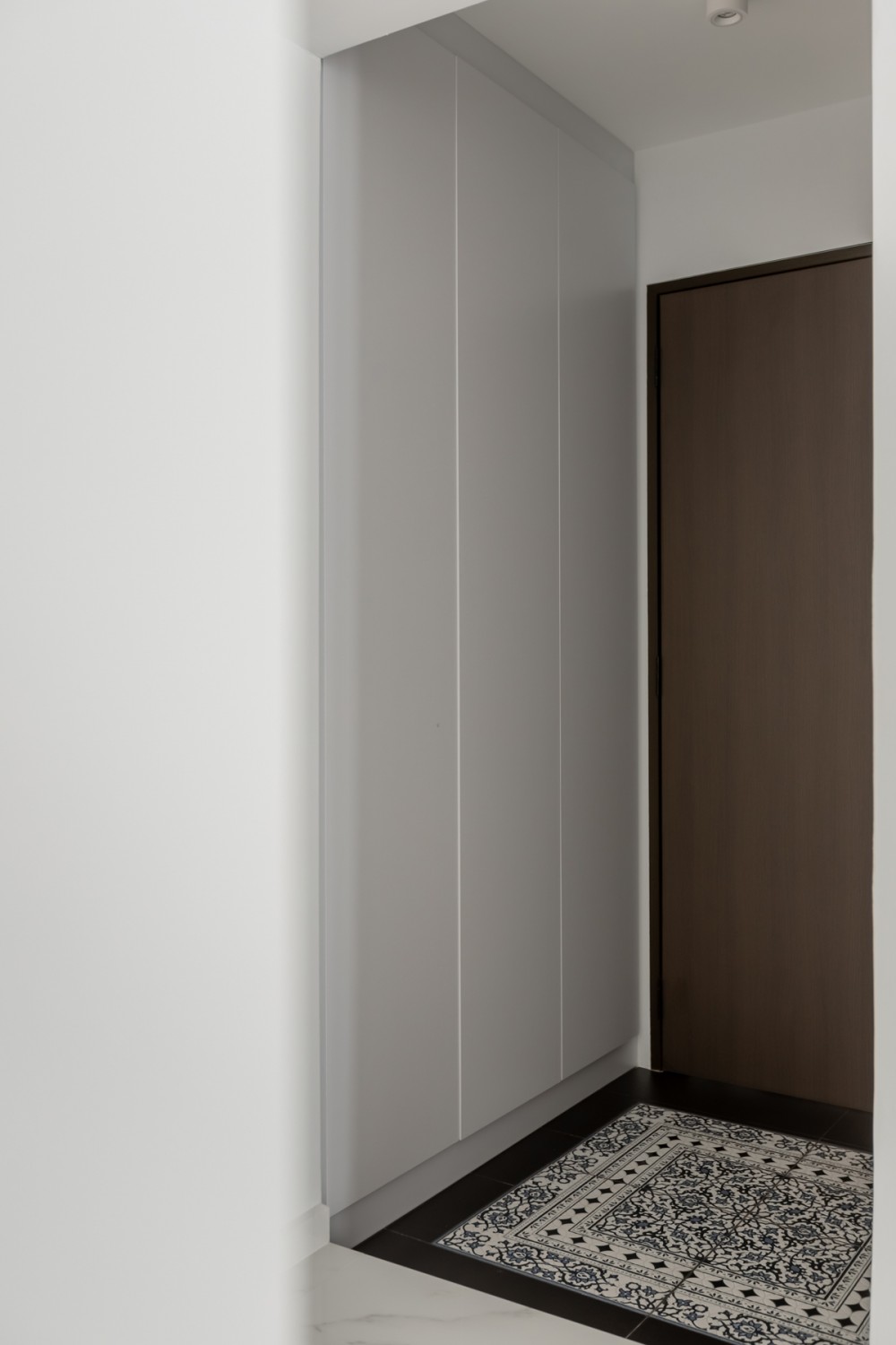 Modern Entryway with Downlights and Shoe Rack