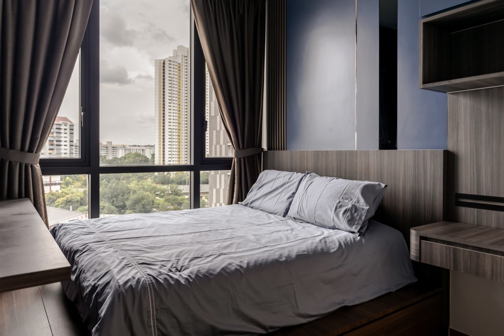 Modern Bedroom with Feature Wall and Built-in Bed