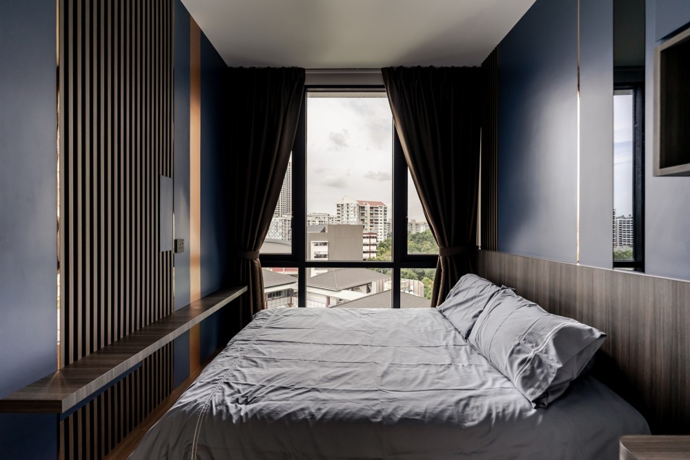 Modern Bedroom with Feature Wall and Built-in Bed