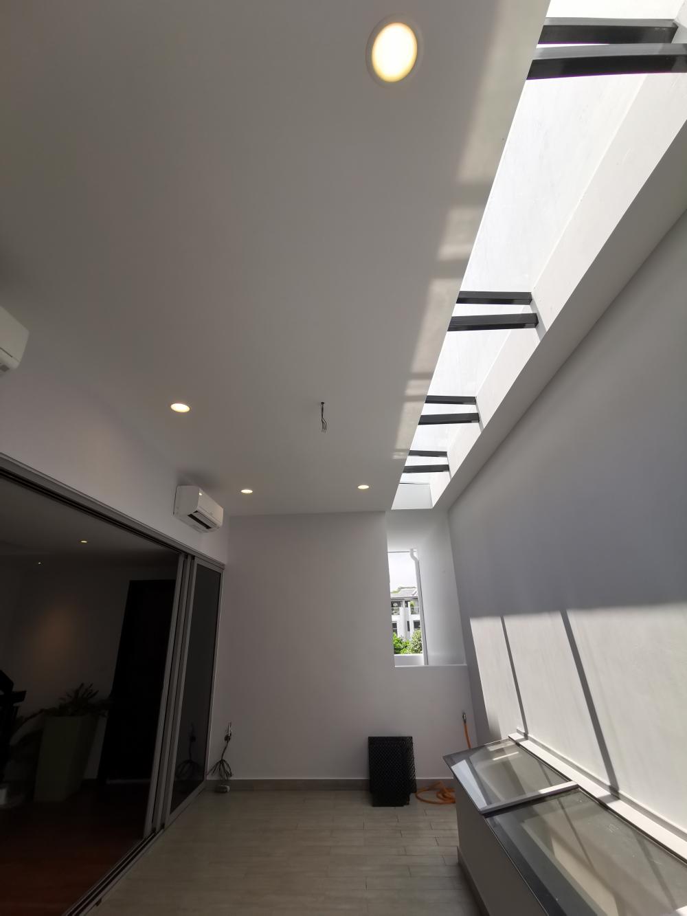 Modern Home Theatre with Sofa and Projector