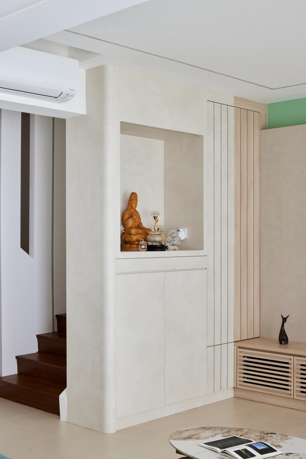 Scandinavian Living Room with TV Console and Display Cabinets