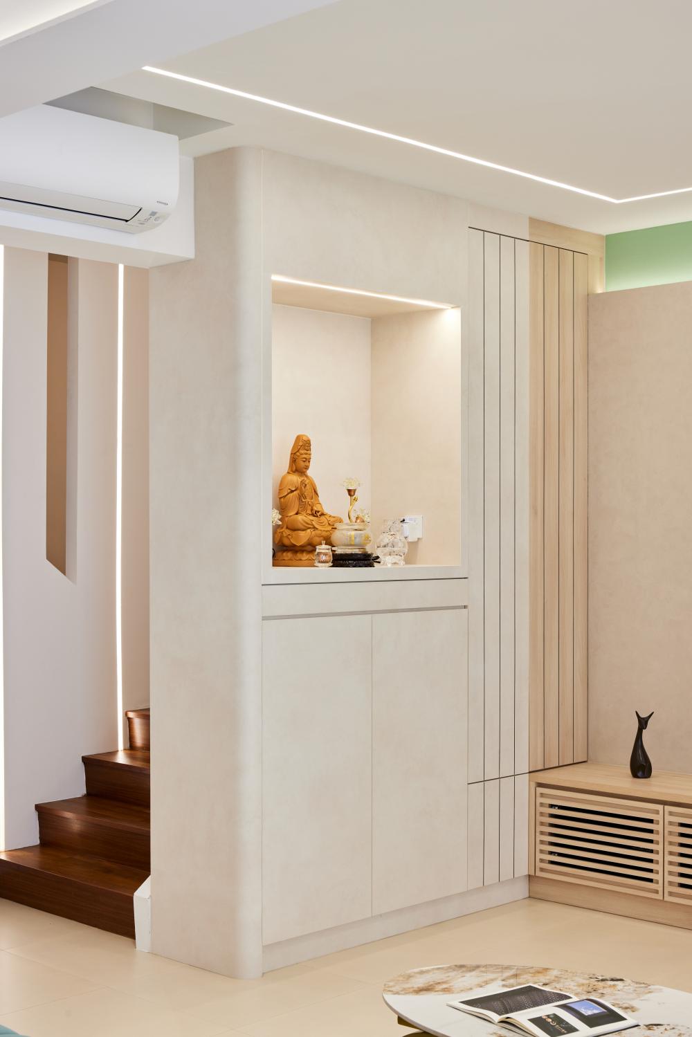 Scandinavian Living Room with TV Console and Display Cabinets