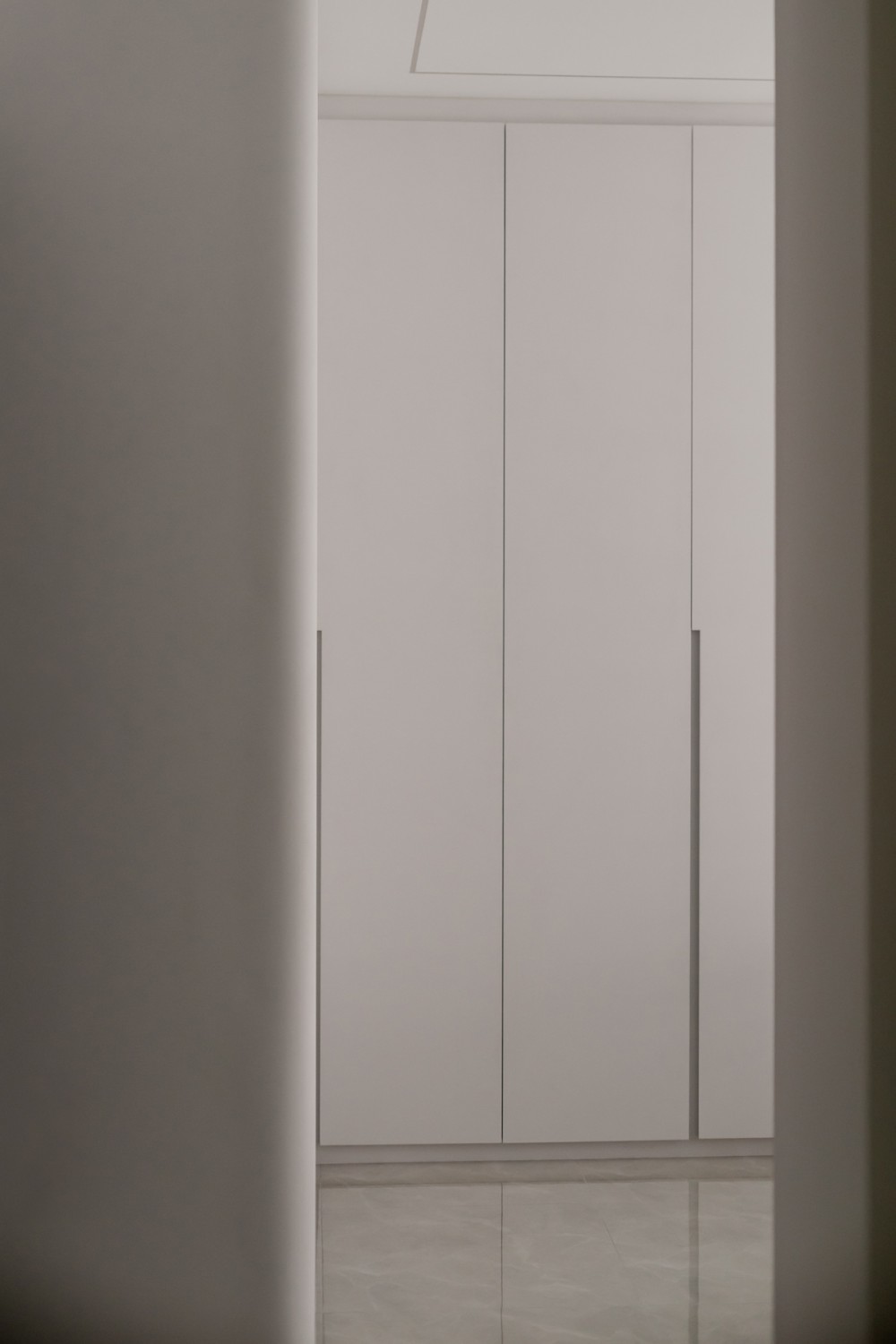Minimalist Bedroom with Wardrobe and Storage Cabinets