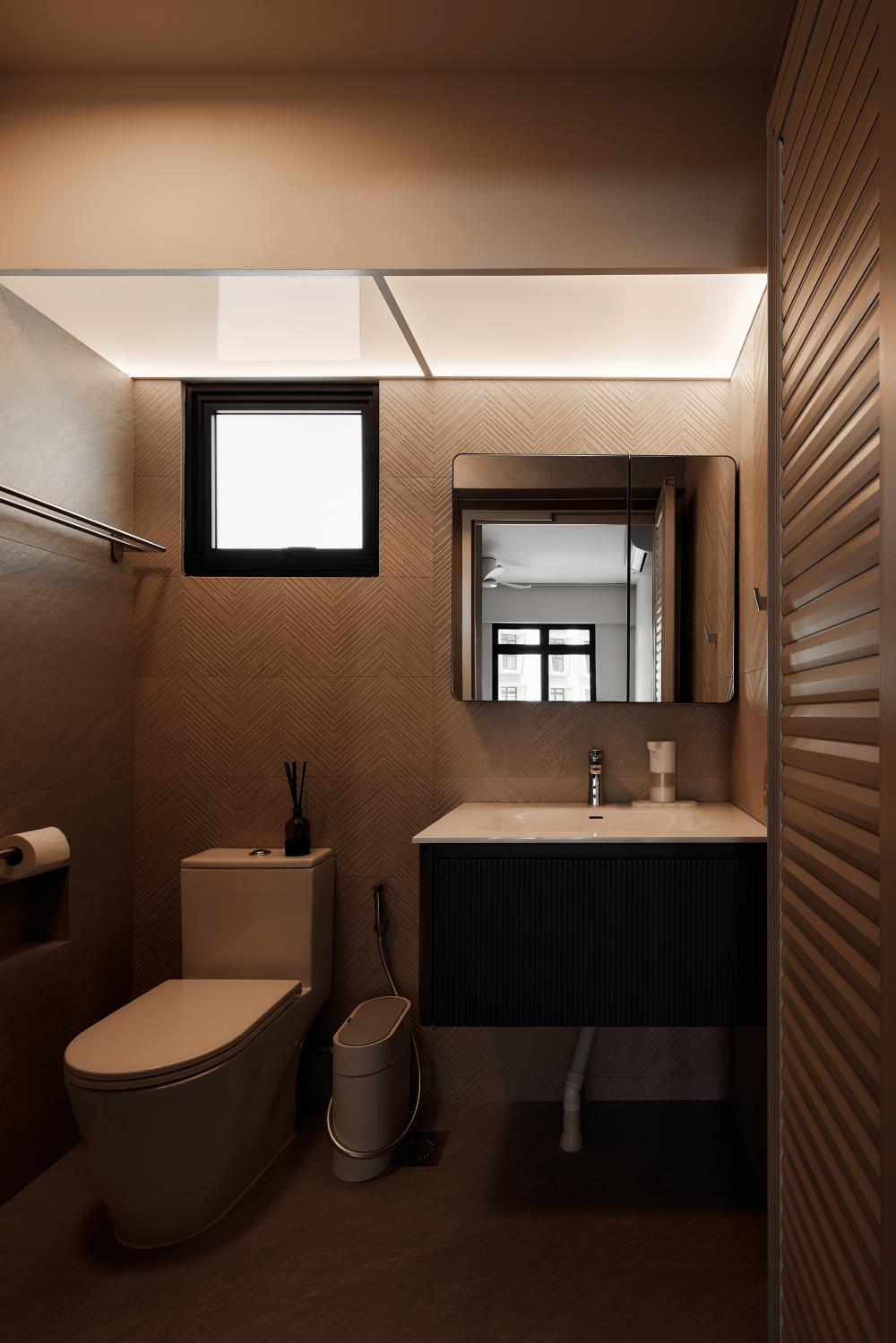 Scandinavian Bathroom with Bathroom Sinks and Bathroom Accessories