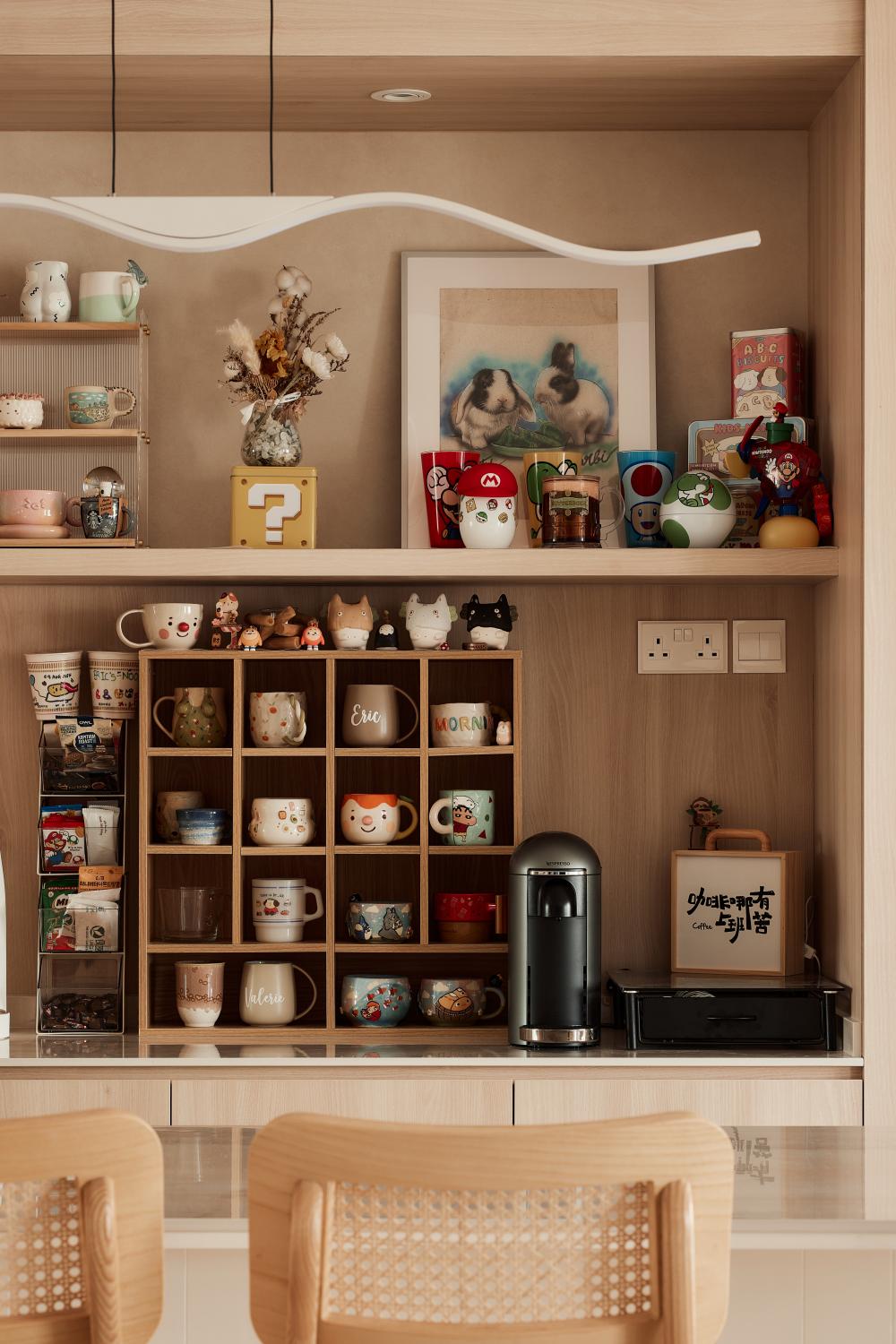 Scandinavian Pantry with Kitchen Island and Console Table