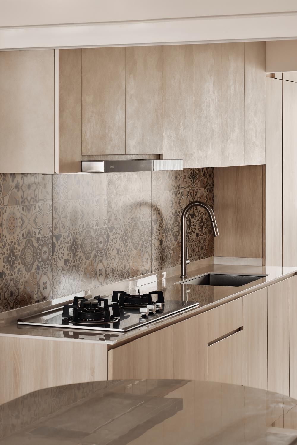 Scandinavian Kitchen with Kitchen Backsplash and Kitchen Accessories