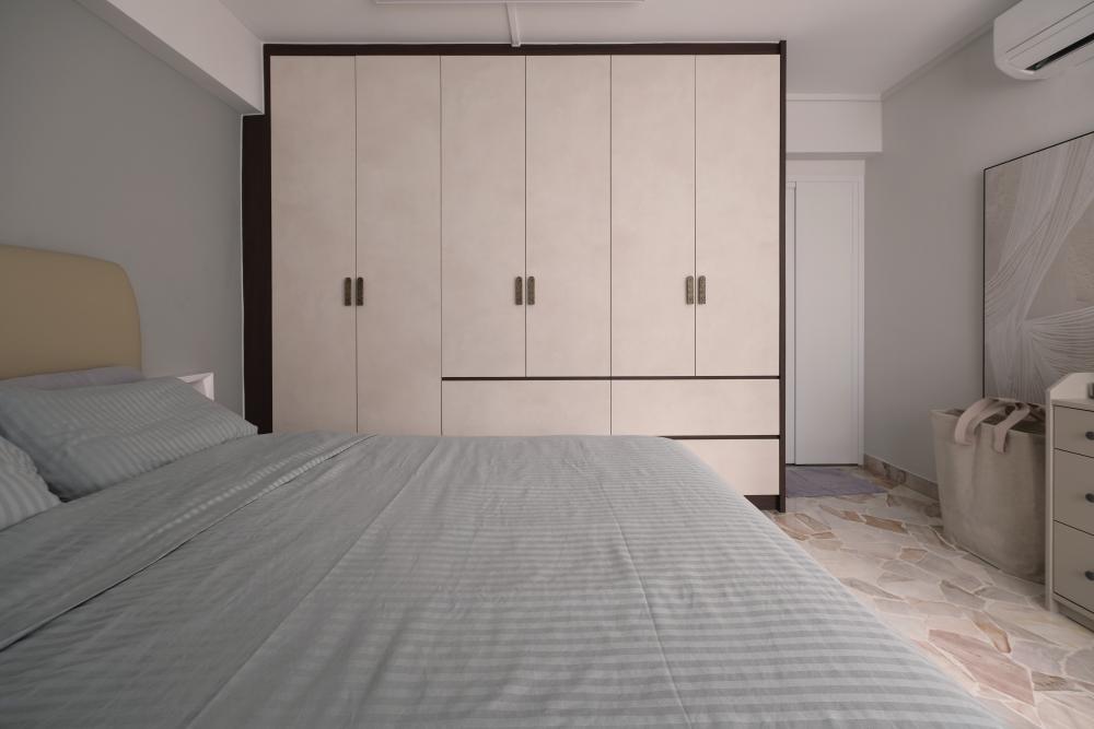 Modern Bedroom with Wardrobe and Closet