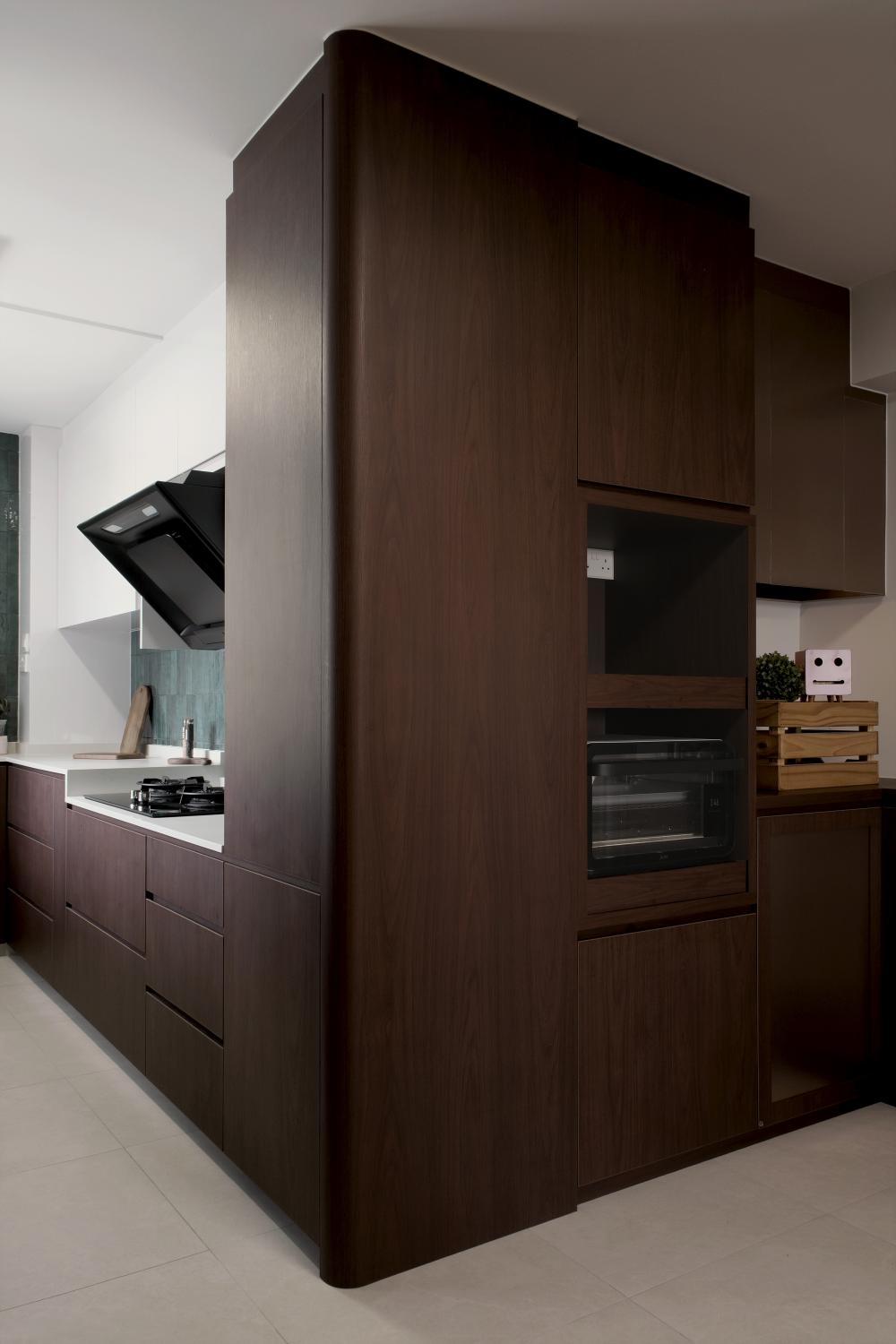 Modern Kitchen with Countertop and Kitchen Accessories