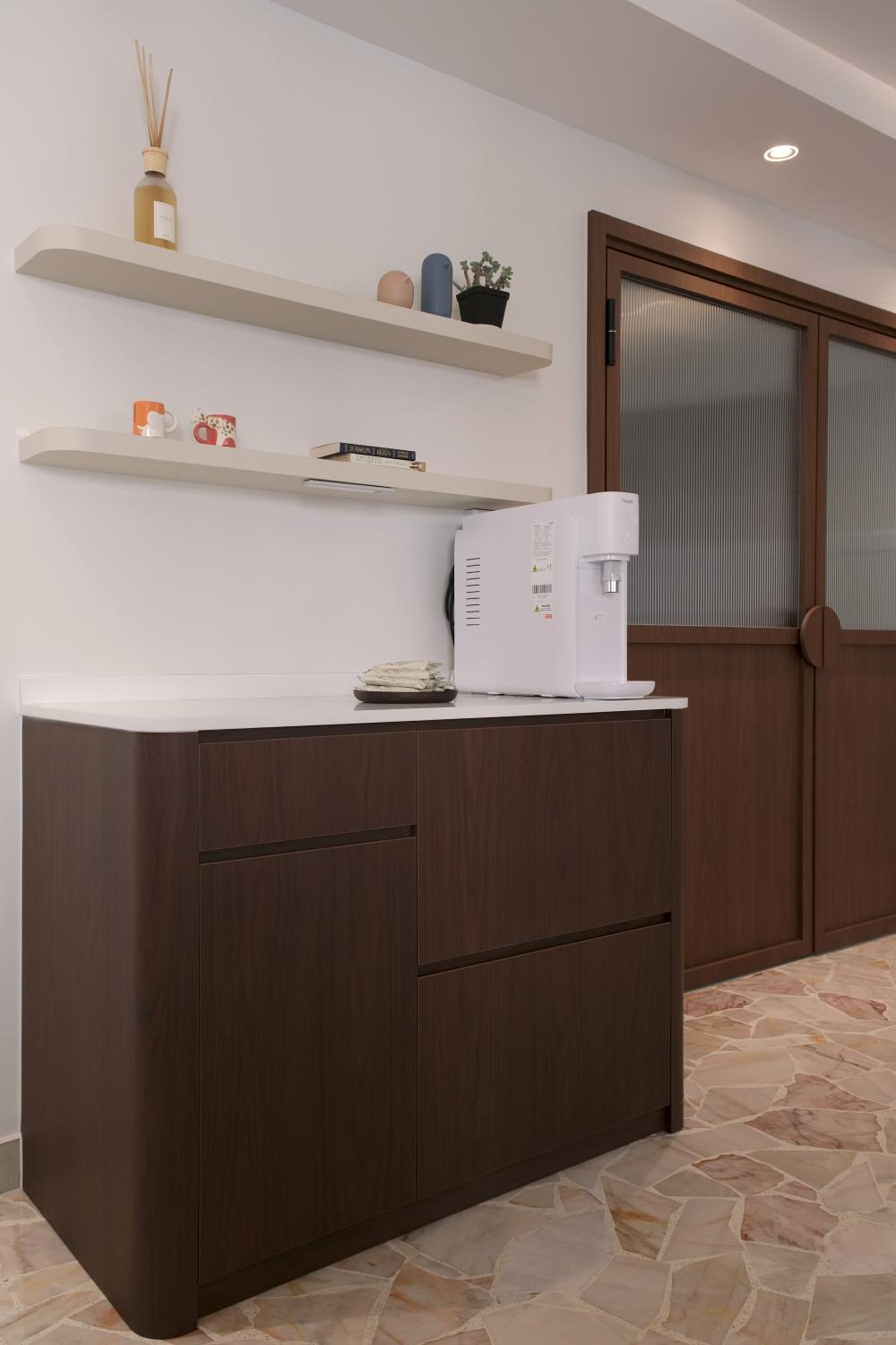 Modern Pantry with Console Table and Tableware