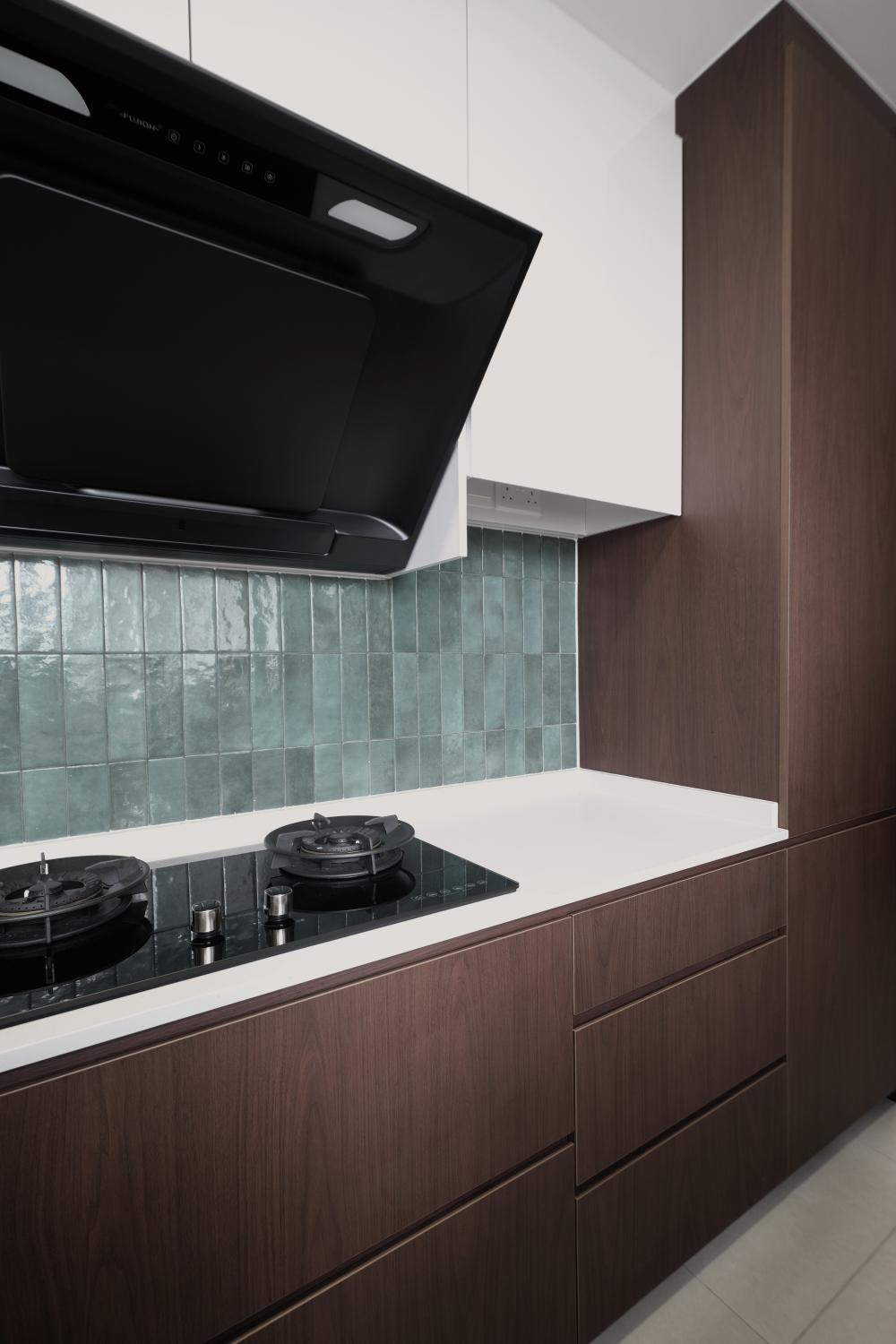 Modern Kitchen with Countertop and Cupboard