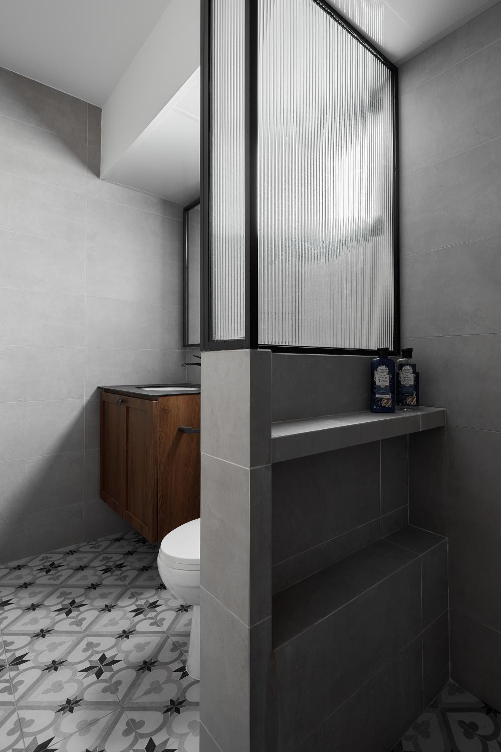 Asian Bathroom with Mosaic and Bathroom Sinks