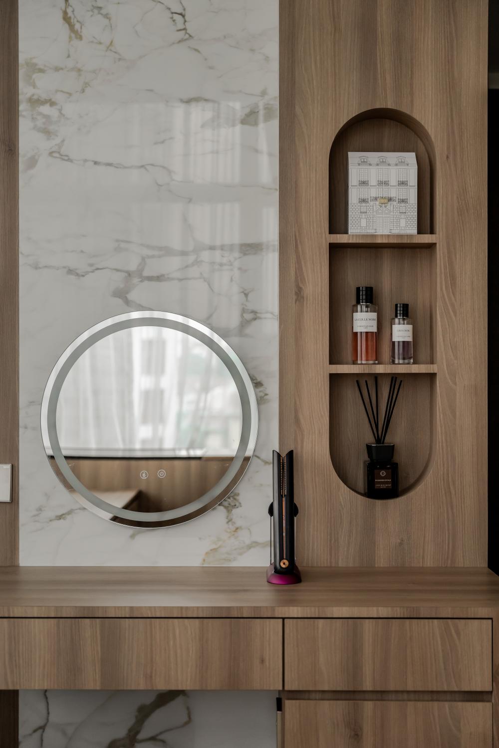 Modern Bedroom with Bedside Table and Storage Cabinets
