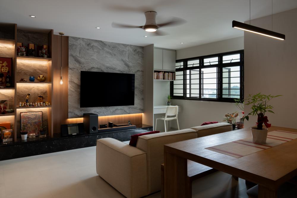Contemporary Living Room with Sofa and Coffee Table