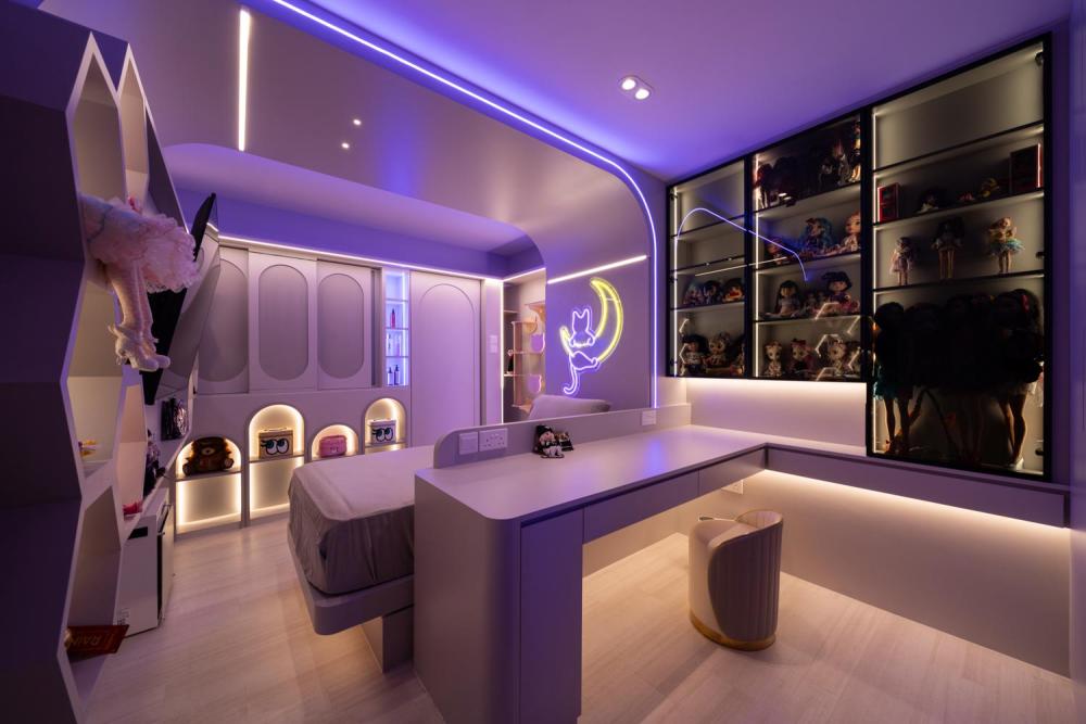 Modern Bedroom with Wardrobe and Flooring