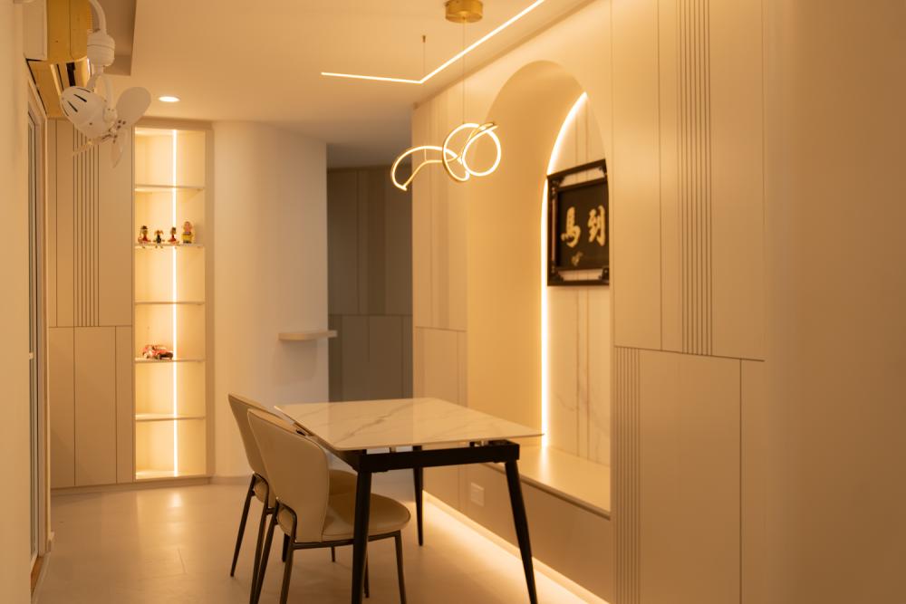 Modern Dining Room with Dining Table and Dining Chairs