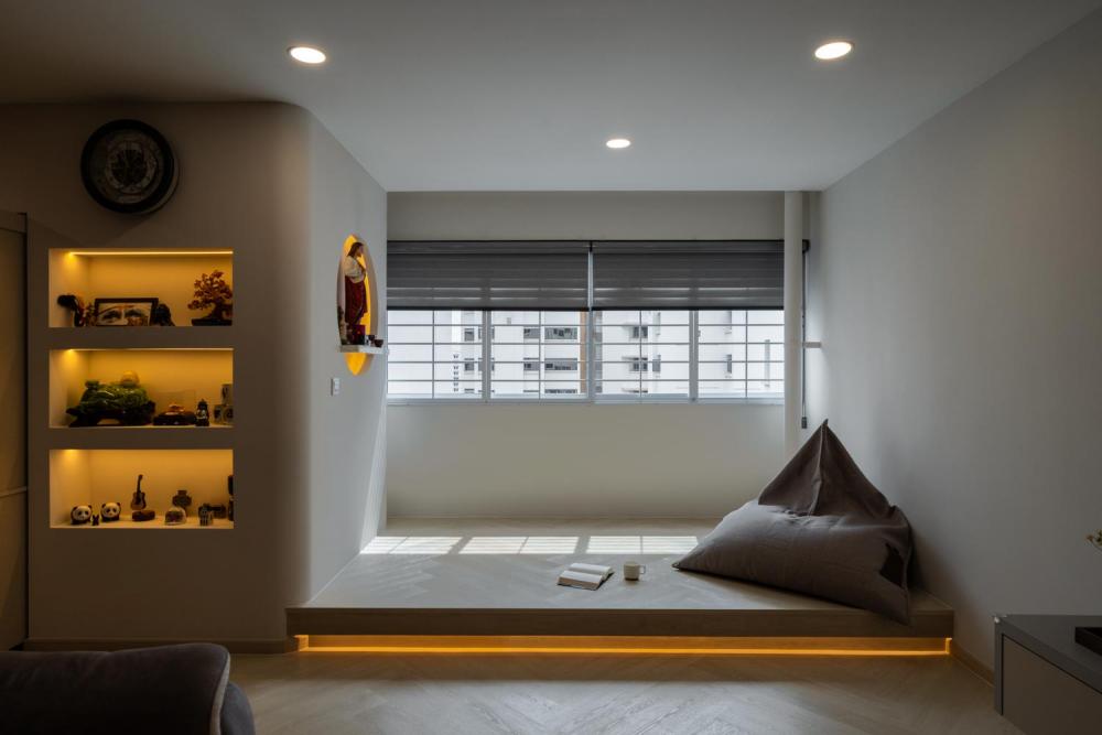 Modern Living Room with TV Console and Sofa