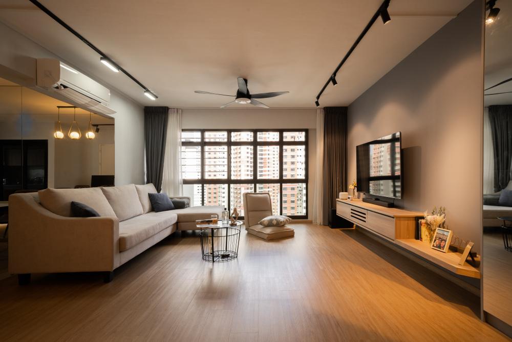 Modern Living Room with Sofa and TV